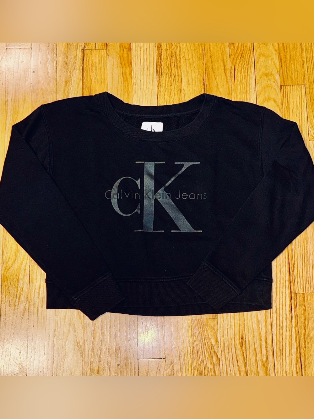 Calvin Klein Kids Black Logo Crewneck Sweatshirt